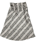 Skin & Threads Womens Skirt 2 Snake Print Front Offset Split Maxi Skirt