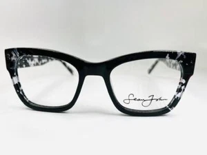 New SEAN JOHN SJLO 6026E 001 Black & Clear Eyeglasses 52/20/145 - Picture 1 of 5