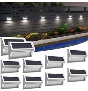 6 Pack Solar Deck Post Lights Solar Powered Outside Lights Dusk to Dawn Led - Picture 1 of 5