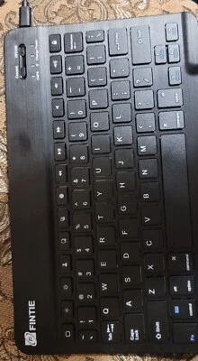 Fintie 10-Inch Ultrathin 4mm Wireless Bluetooth Keyboard Black - Image 1 of 2