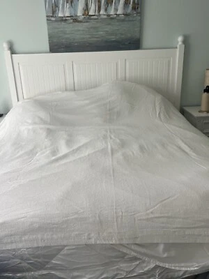 Funda nórdica Coyuchi blanca de algodón orgánico Queen excelente Foto 1 de 4