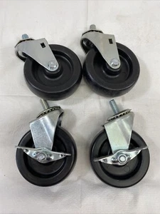 Four 4" Wheels for Restraunt Appliances - 2 Lock - 2 Swivle - Picture 1 of 3