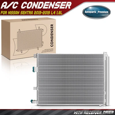 Condensador de CA con receptor secador y soporte para Nissan Sentra 13-19 L4 1,8 L 4 puertas Foto 1 de 4