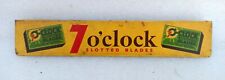 Vintage Old Rare 7 O'clock Slotted Blades Shaving Blade Ad Litho Tin Sign Board