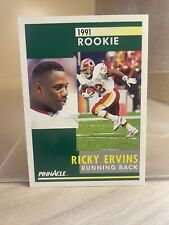 1991 Pinnacle Football Card #300 Ricky Ervins RC