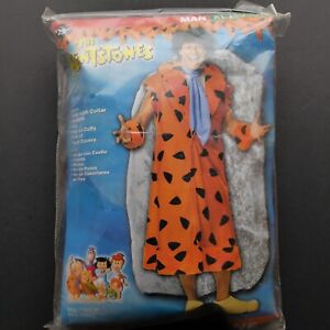 2011 Fred Flintstone Men's 7-Piece XL Halloween Deluxe Costume (40-42) New