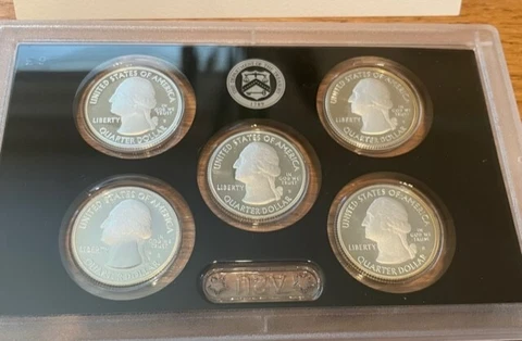 2016-S U.S. SILVER PROOF SET - 5-COINS - ORIGINAL BOX & C.O.A Cover