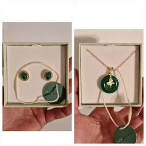 Schmuckmarke Jade & Stein - Jade Halskette & Ohrring - Bild 1 von 9