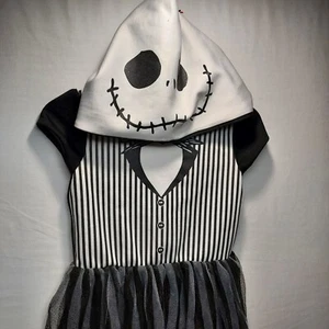 Disney The Nightmare Before Christmas Jack Skellington Dress Girls Large 10/12 - Picture 1 of 16