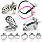 New Male Chastity Device Cage Men Metal Locking Auxiliary Belt Stainless Steel