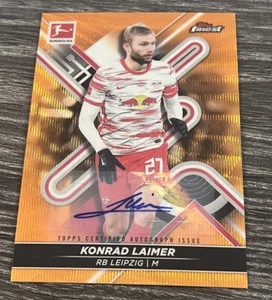 KONRAD LAIMER 2021-22 TOPPS FINEST BUNDESLIGA ORANGE REFRACTOR AUTO 07/10 - Picture 1 of 3