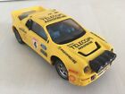 Scalextric C429 Ford RS200 4WD Yellow Telecom  #4 Used Lights New rear tyres