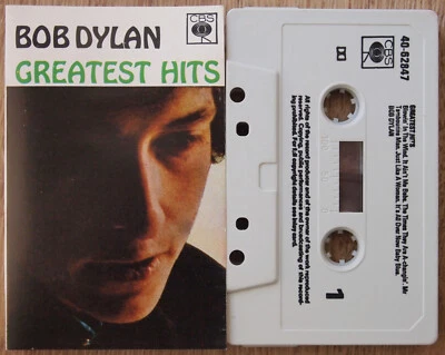 BOB DYLAN - GREATEST HITS (CBS 4062847) 1980s UK CASSETTE NO BARCODE BLACK PRINT - Image 1 of 3