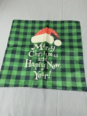 New Pillow Cover 17x17 Merry Christmas & Happy New Year - Image 1 of 4
