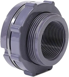 2 Zoll PVC Schottverschraubung für Wassertonne Wassertank Regentonnen NPT2 FEMA - Bild 1 von 6