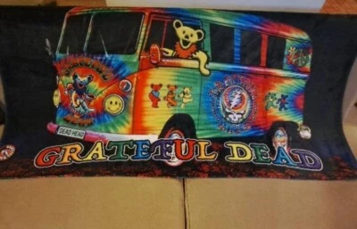 Novo Tie Dye Urso Crânio Grato Morto Praia Banho Piscina Presente Toalha Algodão Van Ônibus - Imagem 1 de 3
