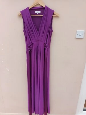 issa London size 10 purple silky Grecian style maxi dress. Worn once - Image 1 of 4
