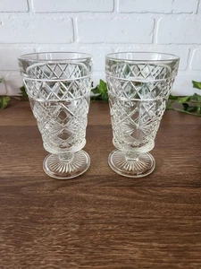 Vintage 50er Jahre Hazel Atlas Big Top Erdnussbutter Tumbler Kelch Gläser 2er Set - Bild 1 von 3