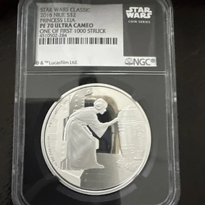 Ngc Star Wars Princess Leia 1 Of 1st 1000 Struck Rare Pf70 UC NGC 2016 Niue - Picture 1 of 13