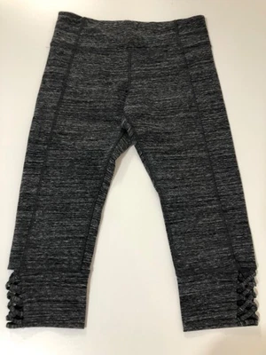 Calvin Klein Capri 紧身裤女式 M 码短灰色瑜伽裤氨纶 — 第 1/4 张图片