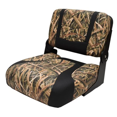 Asiento de pesca plegable Lowe Boat 2407694 | Espalda baja sombra hierba camuflaje Foto 1 de 4