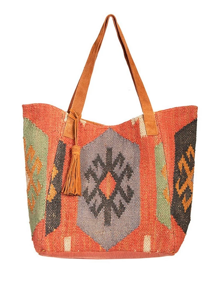 Scully Women's Woven Suede Trim Handbag - B309