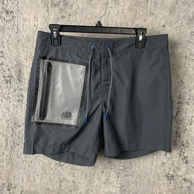 Sundek Swim Trunks Size 31 Waterproof Pocket Grey Shorts Liner Drawstring Men’s - Image 1 of 4