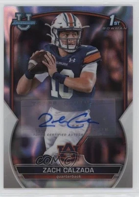 2022 Bowman U Chrome Prospect Lava Refractor /199 Zach Calzada #93 Auto - Image 1 of 2