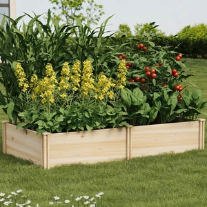 Livsip 2PCS Wooden Garden Bed Raised Garden Bed 160X80X30CM - Picture 1 of 14