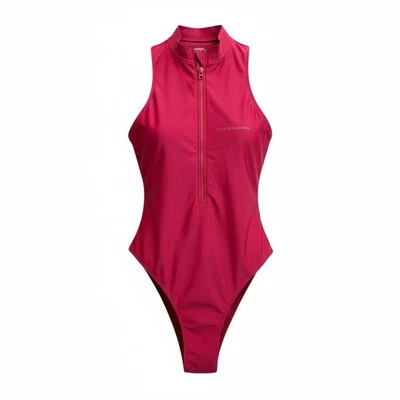 Rogue Season Leto One Piece Swimsuit Front Zipper Cheeky Open Back Cherry Red XL - Image 1 of 4