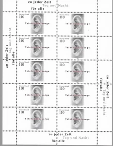 Alemania # 2020 (1998) MNH Hoja de 10 - Líneas de asistencia telefónica - Imagen 1 de 1