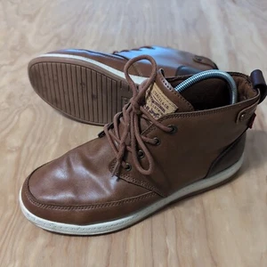 Botas chukka Levis Atwater para hombre marrón liso con cordones sin usar, puntera al tobillo talla 9 para hombre - Imagen 1 de 7