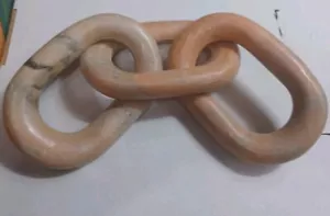 13"L Decorative Genuine Marble Chain Link Figurine Handmade - Picture 1 of 5