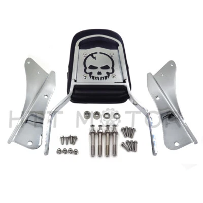 Chrome Flame Backrest Sissy Bar For 2001-2006 Honda Shadow Spirit 750/VT750 - Image 1 of 4