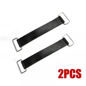 2Pcs Motorcycle Battery Strap Holder Belts For Honda Suzuki Rubber Universal - Bild 1 von 12
