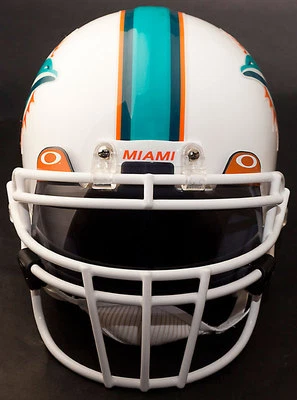 MIAMI DOLPHINS Schutt ROPO-DW Football Helmet Facemask/Faceguard (WHITE)