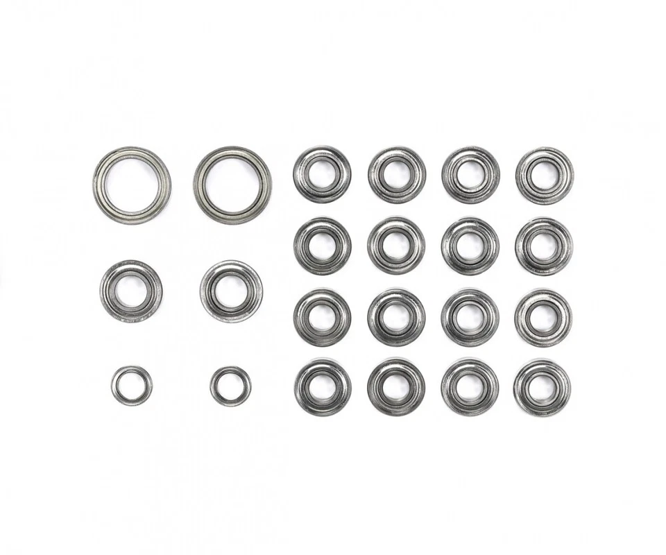 KUGELLAGERSATZ "STANDARD" FÜR TAMIYA CC-02 MODELLE - 22 STAHLGEDICHTETE LAGER - Bild 1 von 1