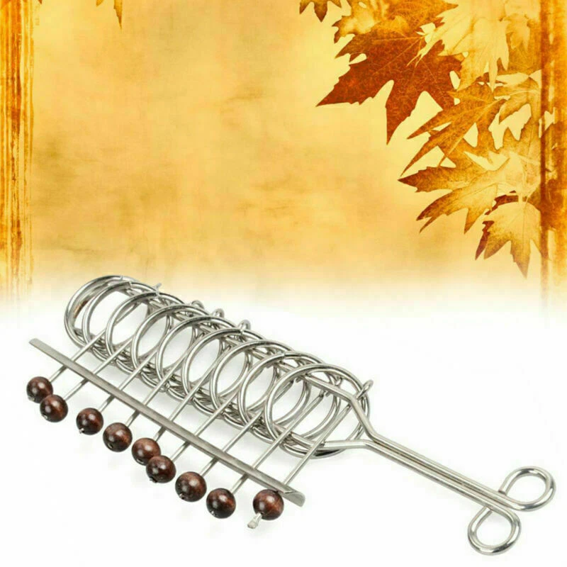 Traditional Denkaufgabe Classical Metal Chinese 9 Linked Rings Puzzle Toys - Bild 1 von 4
