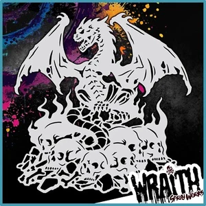 Dragon #6 - Modello di stencil aerografo riutilizzabile - Foto 1 di 4