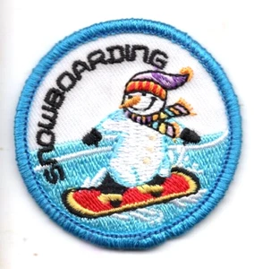 SNOWBOARDING Bügelbild Patch Wintersport Schnee - Bild 1 von 1