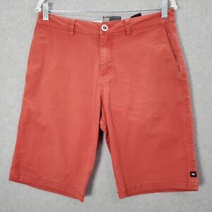 Oneill Men Shorts 30 Red Chino Outdoor Logo Pockets Inseam 10"