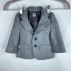 Janie And Jack Gray Blazer Two Button Front Wool Blend Coat Size 6-12 Months