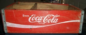 VINTAGE 1977 COCA-COLA TEMPLE CHATTANOOGA WOOD SHIPPING CRATE NOSTALGIC DISPLAY - Picture 1 of 8