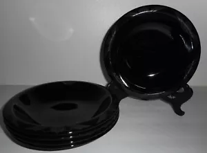 5er Set Jack Lenor Larsen Suppe Müslischüssel Geschirr schwarz CL701 Mystery MIKASA Japan - Bild 1 von 8