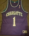 Champion Charlotte Hornets Muggsy Bogues NBA alt jersey 44 L #1 1995/96 Curry