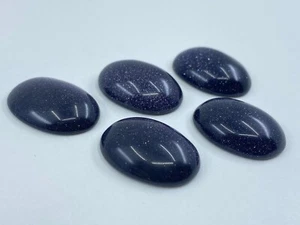 Paquete de 5 piezas de piedra de oro azul de 10x14 mm a 20x25 mm cabujón ovalado piedras preciosas sueltas - Imagen 1 de 4