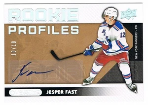 2013-14 UPPER DECK UD OVERTIME ROOKIE PROFILES AUTOGRAPH #RP45 JESPER FAST 10/10 - Picture 1 of 1
