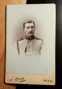 Soldat Gustav Prager - 1903 - Regiment Nr. 1 / CDV Sigmund Bing Wien - Bild 1 von 3