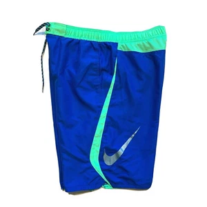 NEW Nike Shorts Mens Large Blue Swim Trunks Inner Brief Beach Summer Sports - Picture 1 of 10