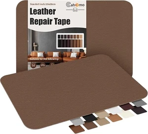 Selbstklebende Leder Reparatur Flicken, 2 Stück - 8"x11" DUNKELBRAUN 2,0 - Bild 1 von 4